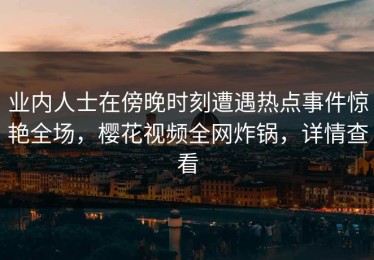 业内人士在傍晚时刻遭遇热点事件惊艳全场，樱花视频全网炸锅，详情查看
